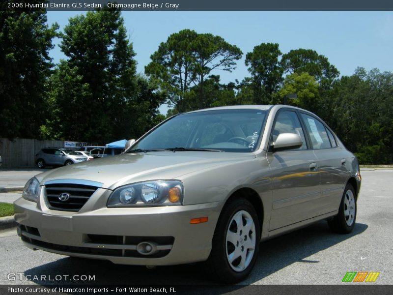 Champagne Beige / Gray 2006 Hyundai Elantra GLS Sedan