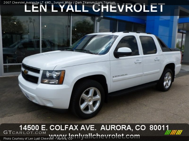 Summit White / Dark Titanium/Light Titanium 2007 Chevrolet Avalanche LT 4WD