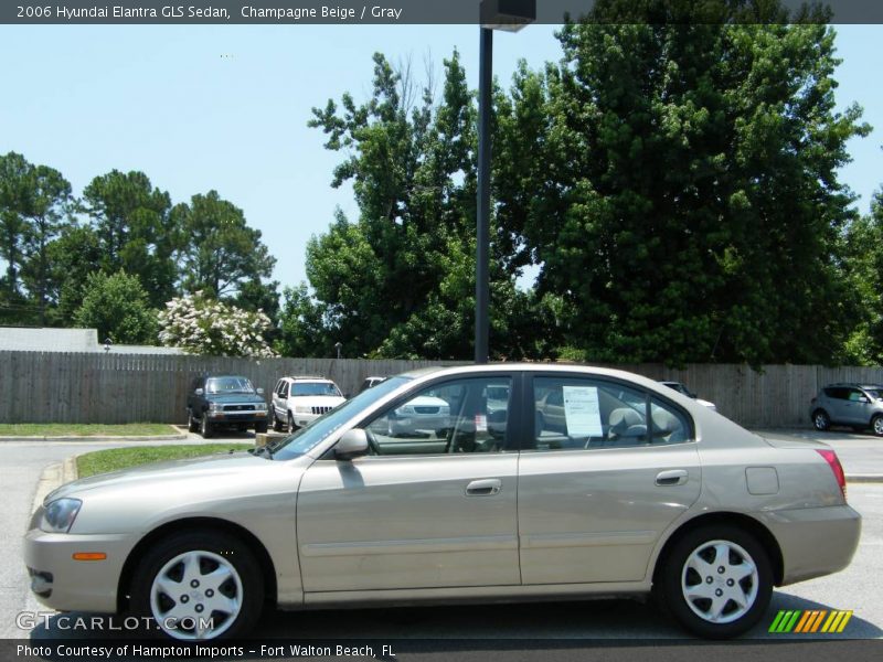 Champagne Beige / Gray 2006 Hyundai Elantra GLS Sedan