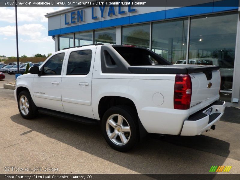 Summit White / Dark Titanium/Light Titanium 2007 Chevrolet Avalanche LT 4WD