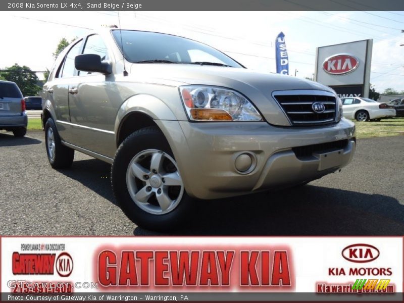 Sand Beige / Beige 2008 Kia Sorento LX 4x4