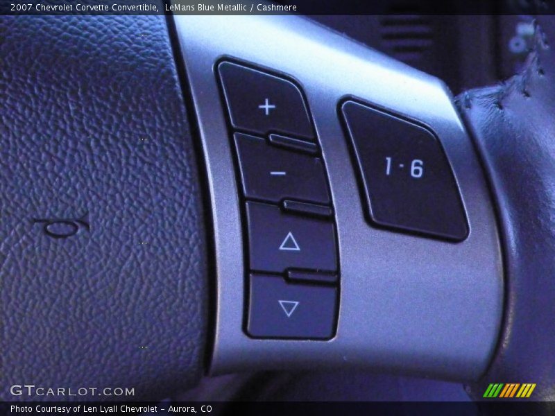Controls of 2007 Corvette Convertible