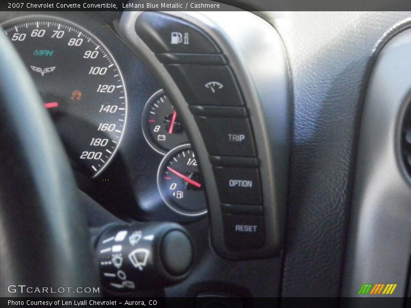 Controls of 2007 Corvette Convertible