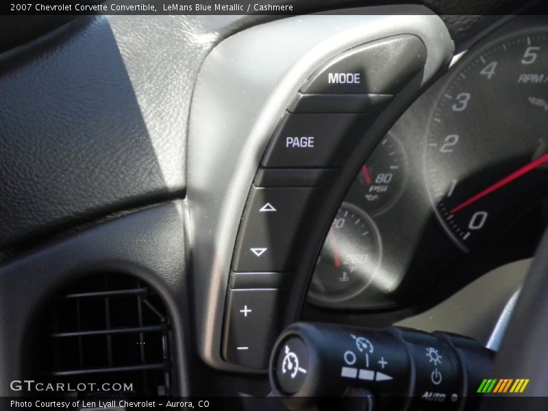 Controls of 2007 Corvette Convertible