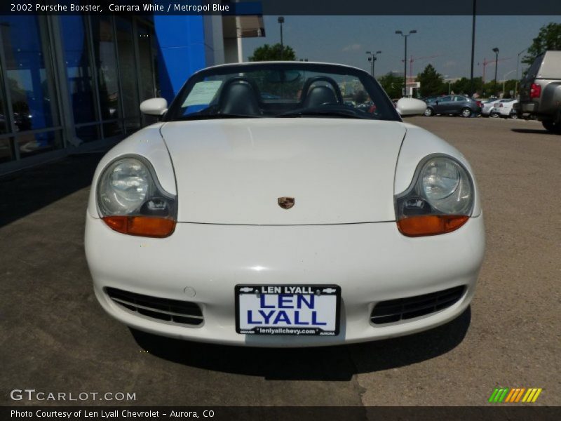 Carrara White / Metropol Blue 2002 Porsche Boxster