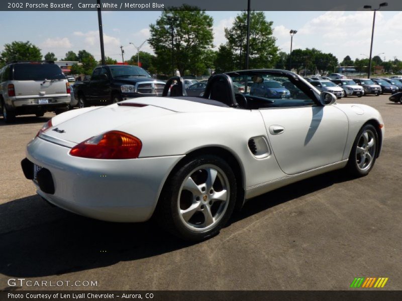Carrara White / Metropol Blue 2002 Porsche Boxster