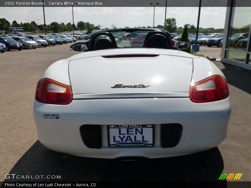 Carrara White / Metropol Blue 2002 Porsche Boxster