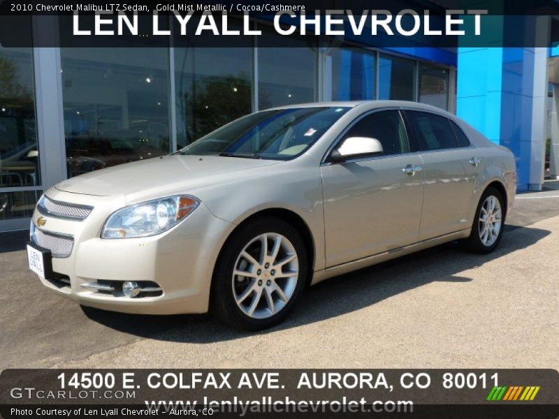 Gold Mist Metallic / Cocoa/Cashmere 2010 Chevrolet Malibu LTZ Sedan