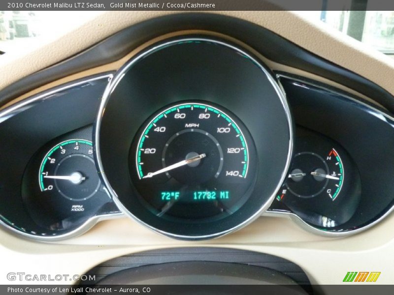 Gold Mist Metallic / Cocoa/Cashmere 2010 Chevrolet Malibu LTZ Sedan