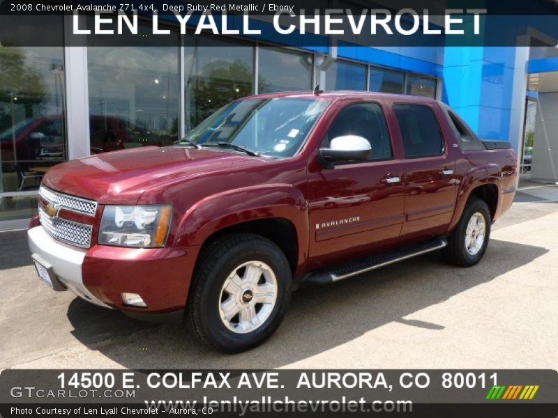 Deep Ruby Red Metallic / Ebony 2008 Chevrolet Avalanche Z71 4x4