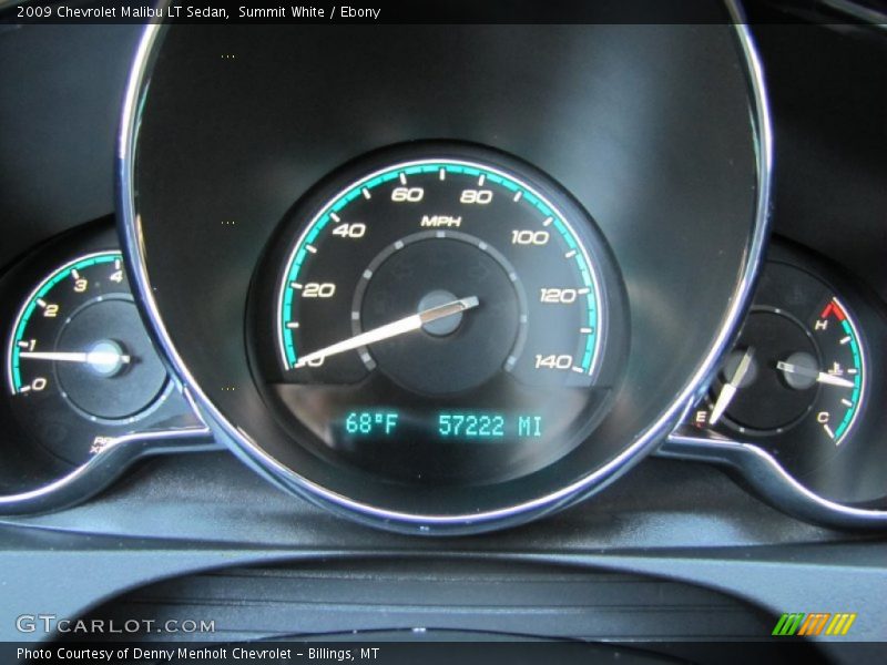 Summit White / Ebony 2009 Chevrolet Malibu LT Sedan