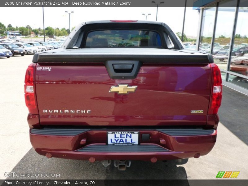 Deep Ruby Red Metallic / Ebony 2008 Chevrolet Avalanche Z71 4x4