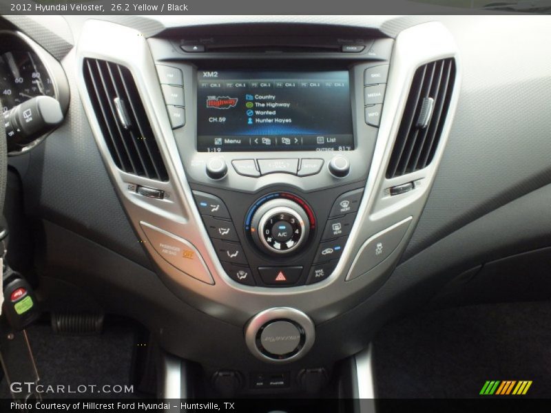 Controls of 2012 Veloster 