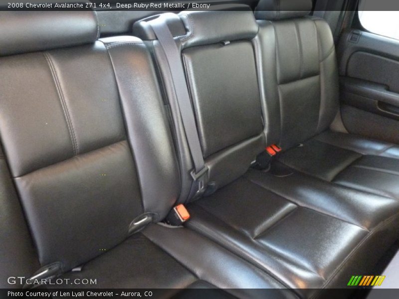 Rear Seat of 2008 Avalanche Z71 4x4