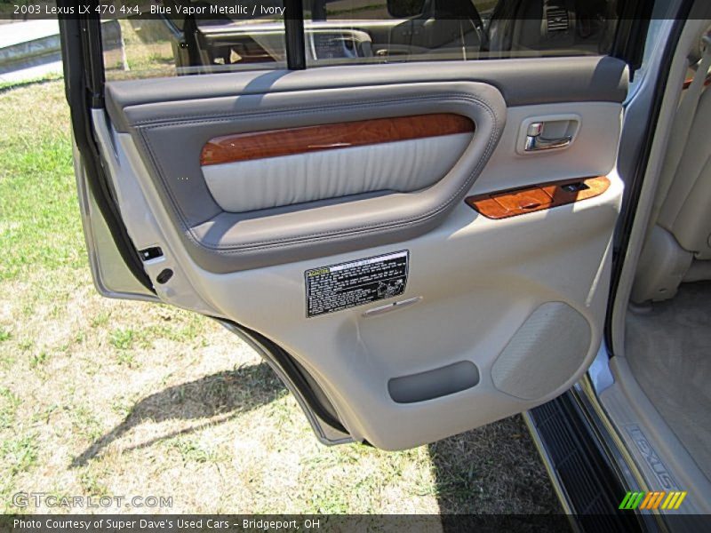 Blue Vapor Metallic / Ivory 2003 Lexus LX 470 4x4