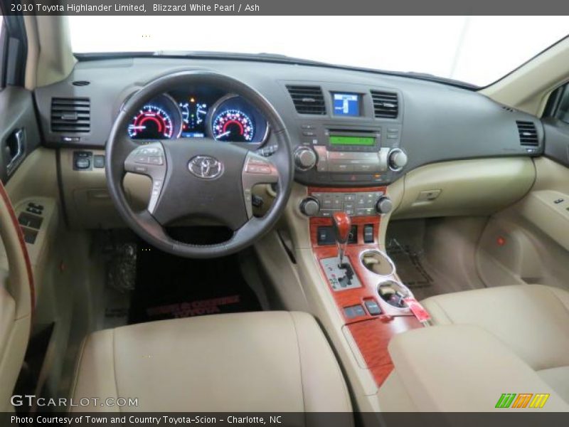 Blizzard White Pearl / Ash 2010 Toyota Highlander Limited