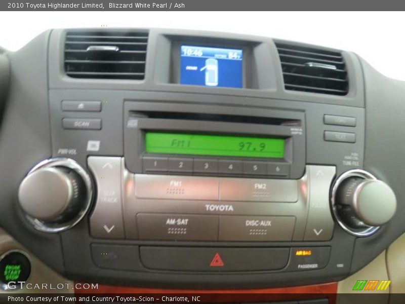 Blizzard White Pearl / Ash 2010 Toyota Highlander Limited