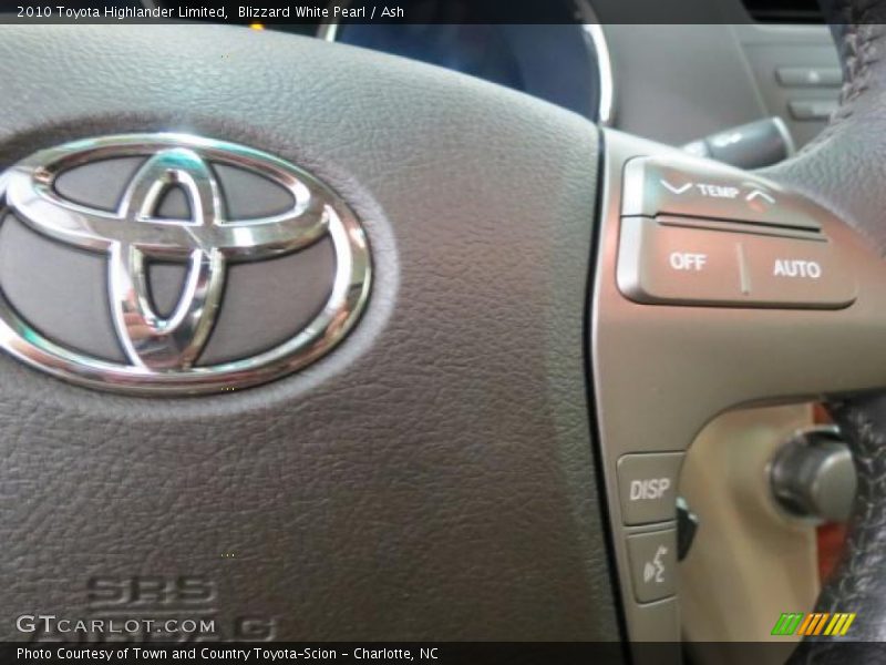 Blizzard White Pearl / Ash 2010 Toyota Highlander Limited