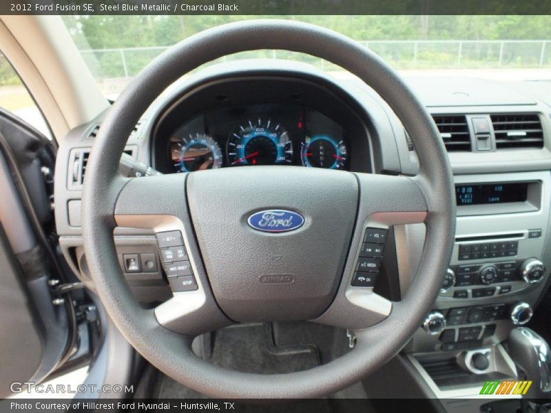 Steel Blue Metallic / Charcoal Black 2012 Ford Fusion SE
