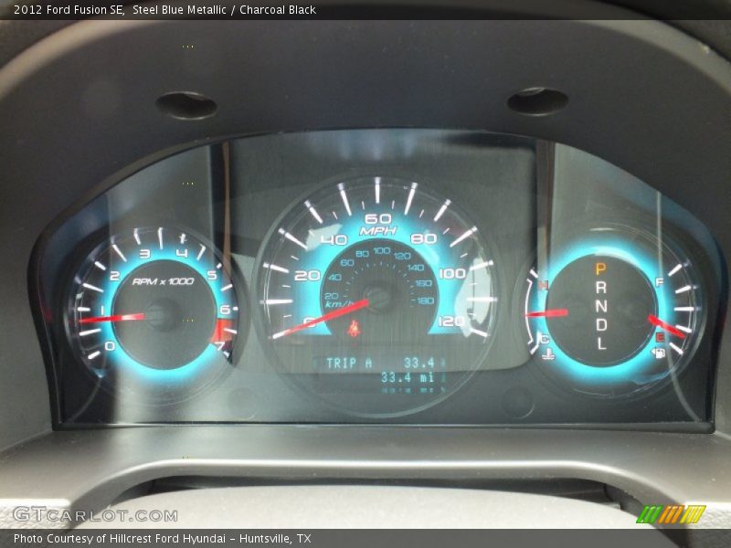 Steel Blue Metallic / Charcoal Black 2012 Ford Fusion SE