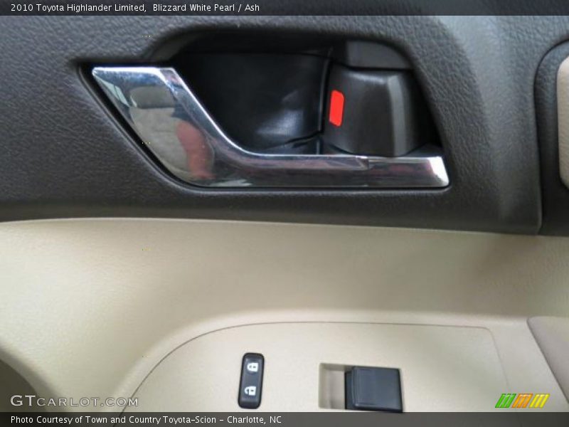 Blizzard White Pearl / Ash 2010 Toyota Highlander Limited