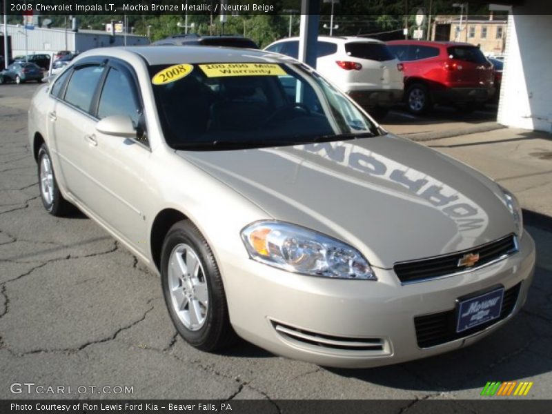 Mocha Bronze Metallic / Neutral Beige 2008 Chevrolet Impala LT