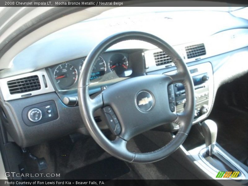 Mocha Bronze Metallic / Neutral Beige 2008 Chevrolet Impala LT