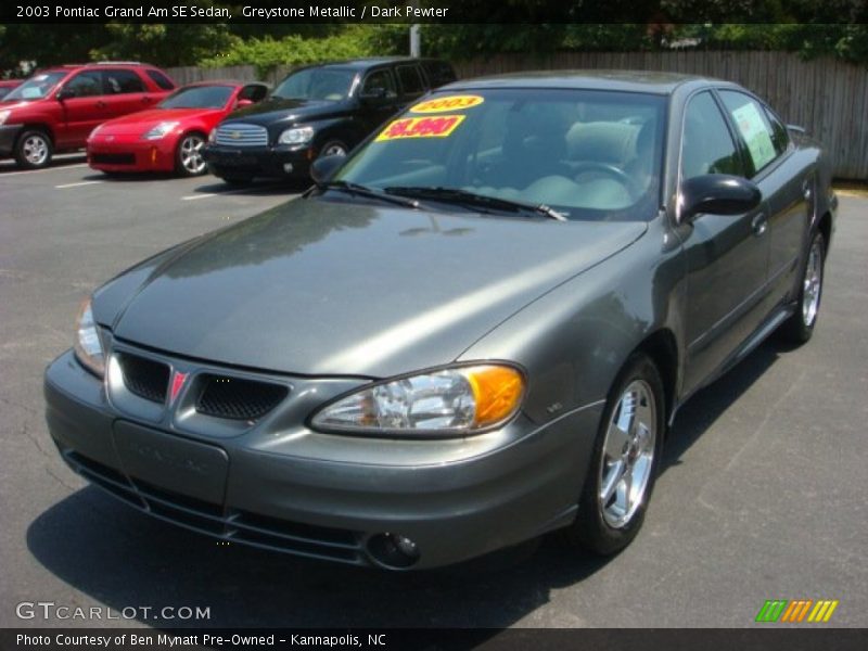 Greystone Metallic / Dark Pewter 2003 Pontiac Grand Am SE Sedan