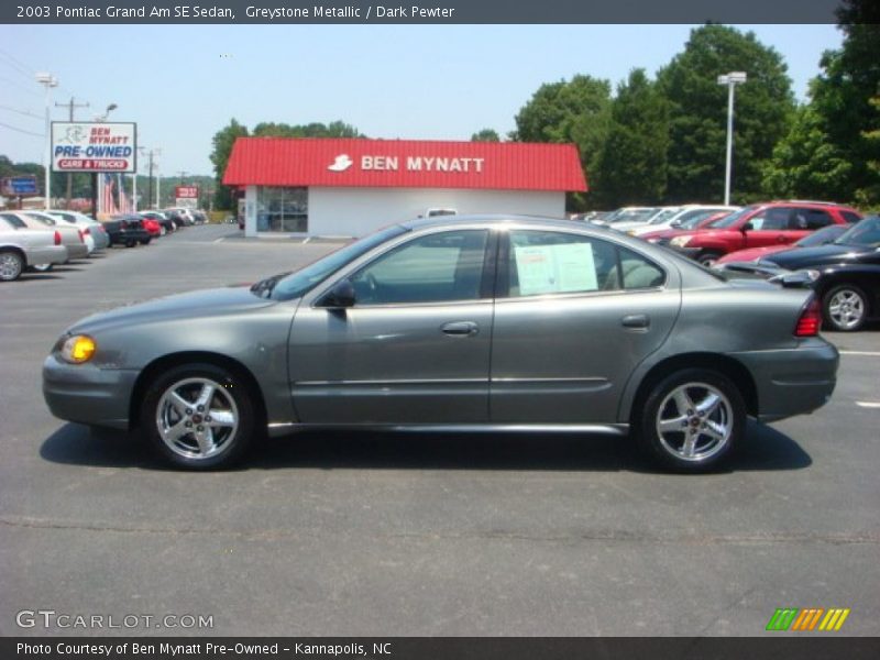 Greystone Metallic / Dark Pewter 2003 Pontiac Grand Am SE Sedan