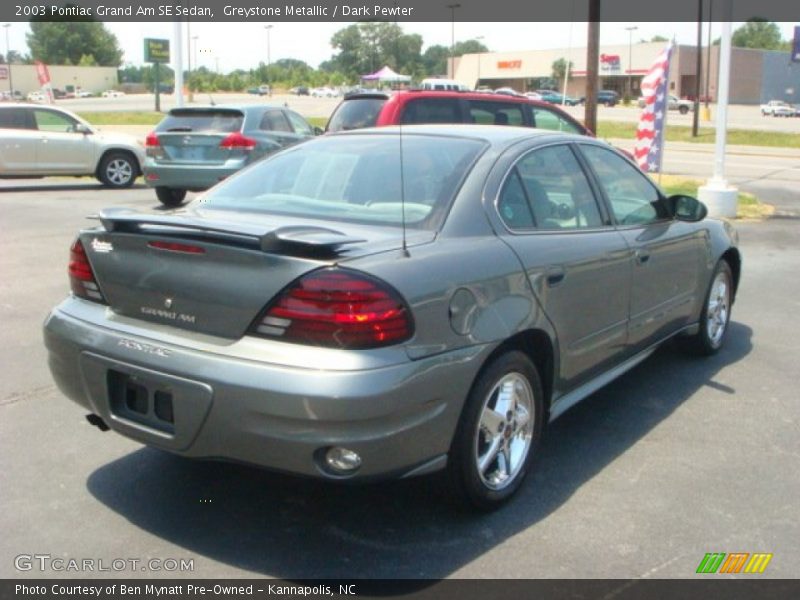 Greystone Metallic / Dark Pewter 2003 Pontiac Grand Am SE Sedan