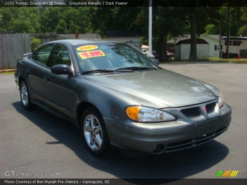 Greystone Metallic / Dark Pewter 2003 Pontiac Grand Am SE Sedan