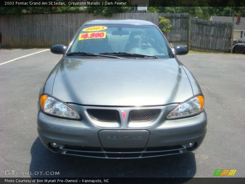 Greystone Metallic / Dark Pewter 2003 Pontiac Grand Am SE Sedan