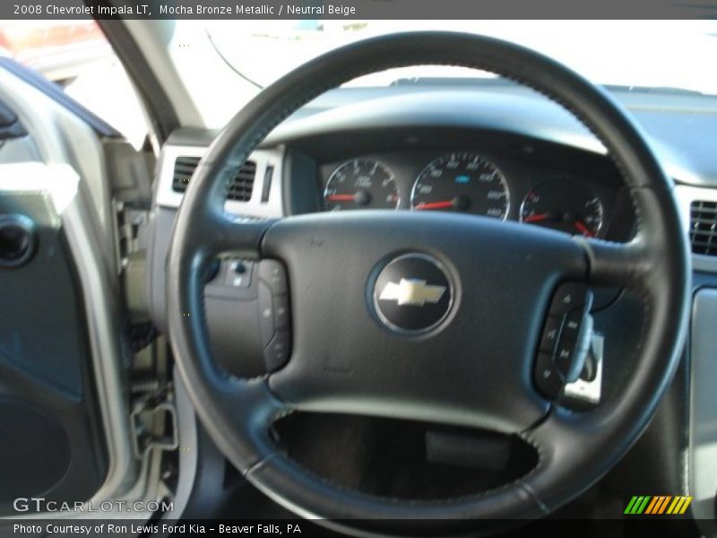 Mocha Bronze Metallic / Neutral Beige 2008 Chevrolet Impala LT