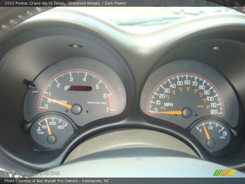 Greystone Metallic / Dark Pewter 2003 Pontiac Grand Am SE Sedan