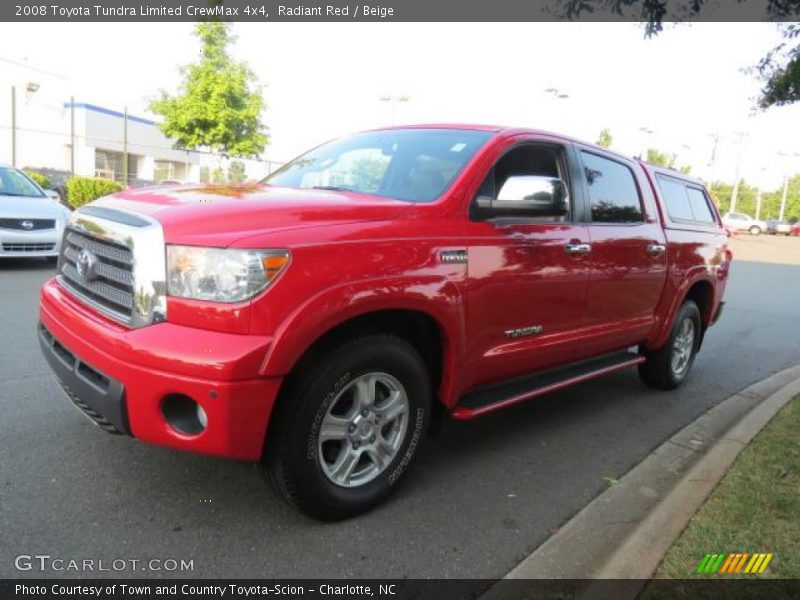Radiant Red / Beige 2008 Toyota Tundra Limited CrewMax 4x4