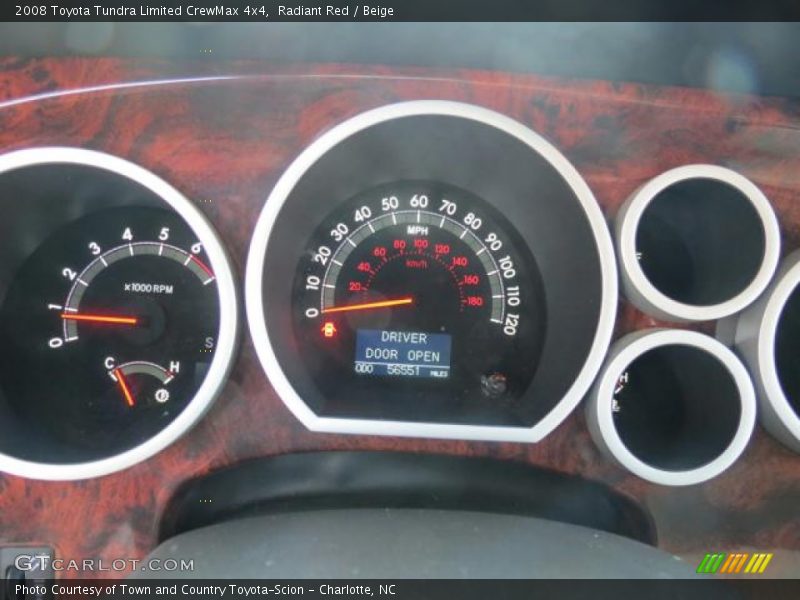Radiant Red / Beige 2008 Toyota Tundra Limited CrewMax 4x4