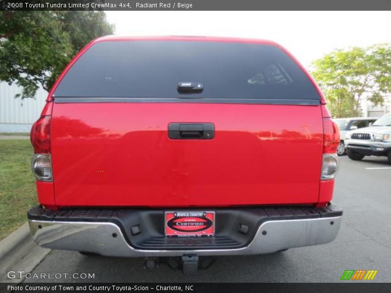 Radiant Red / Beige 2008 Toyota Tundra Limited CrewMax 4x4