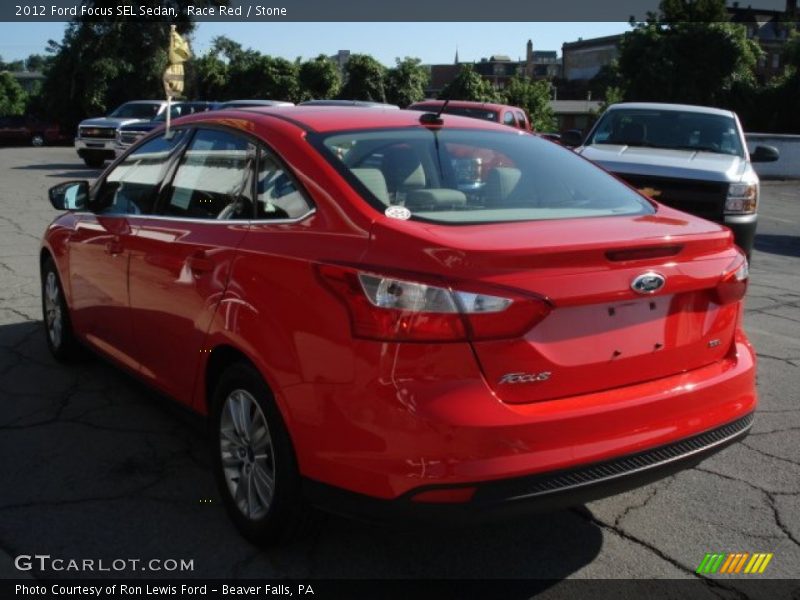 Race Red / Stone 2012 Ford Focus SEL Sedan