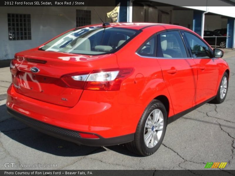 Race Red / Stone 2012 Ford Focus SEL Sedan