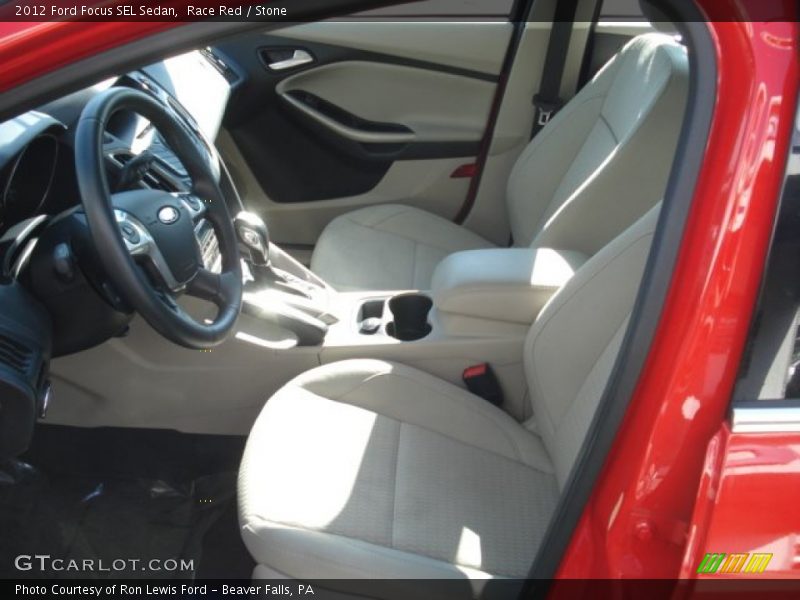 Race Red / Stone 2012 Ford Focus SEL Sedan