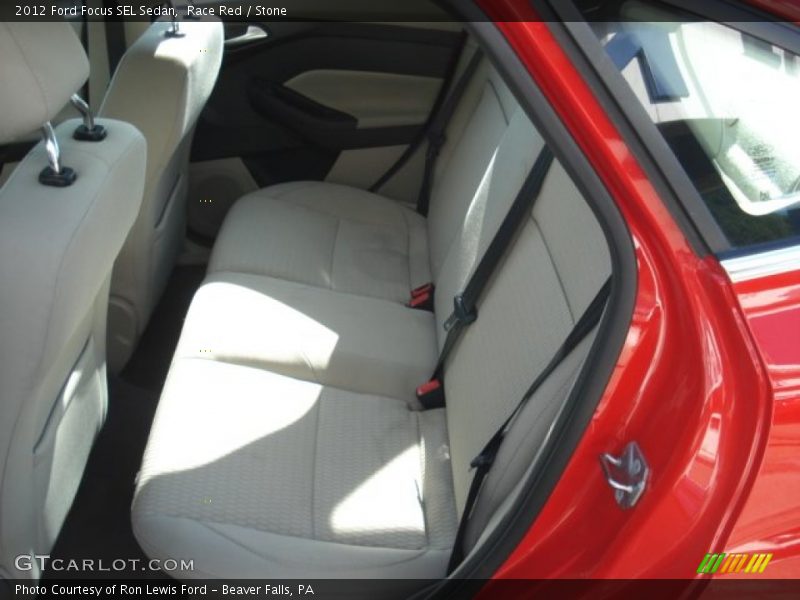 Race Red / Stone 2012 Ford Focus SEL Sedan