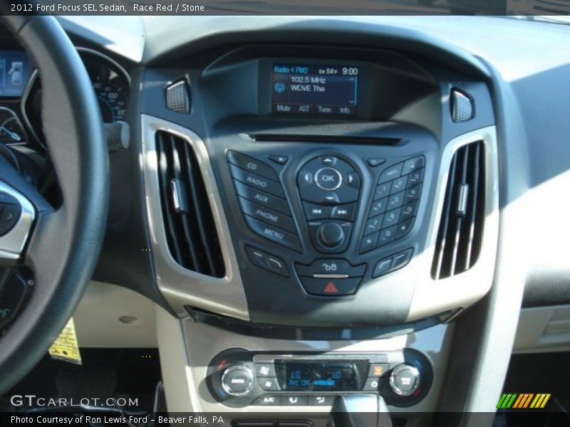 Race Red / Stone 2012 Ford Focus SEL Sedan