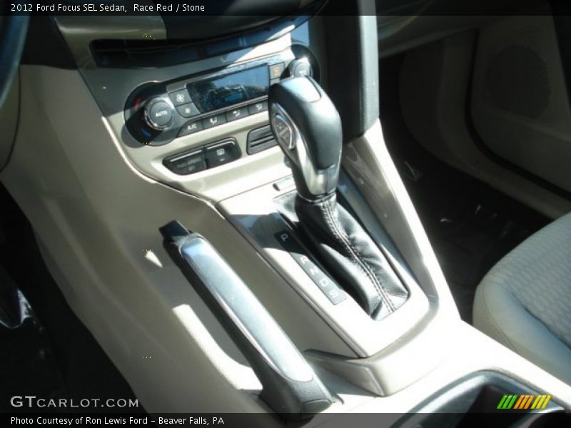 Race Red / Stone 2012 Ford Focus SEL Sedan