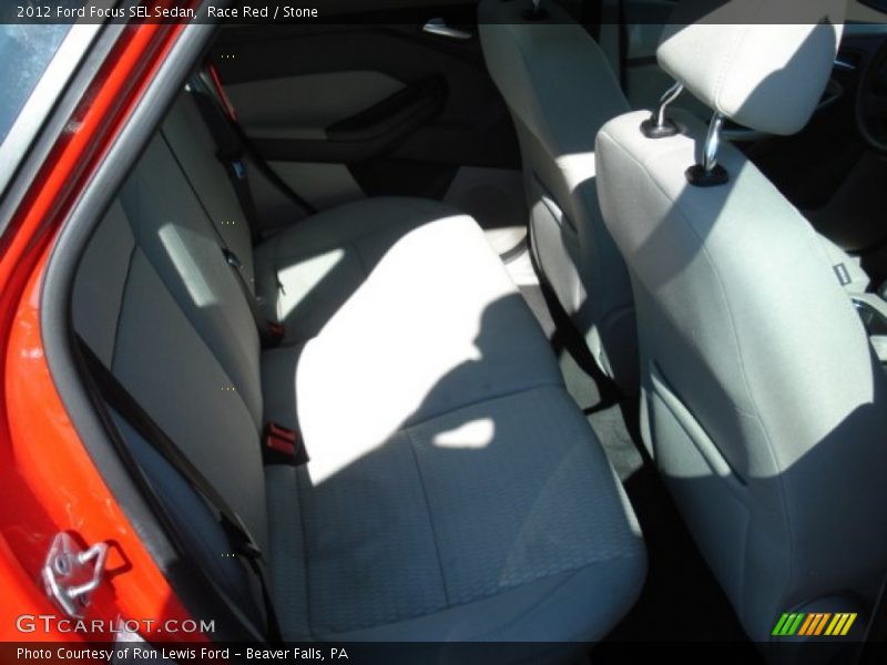 Race Red / Stone 2012 Ford Focus SEL Sedan