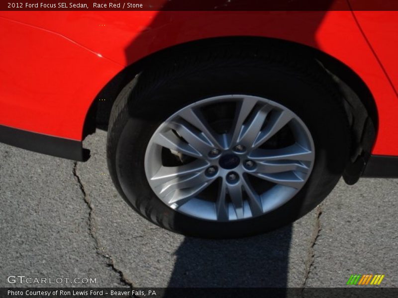 Race Red / Stone 2012 Ford Focus SEL Sedan