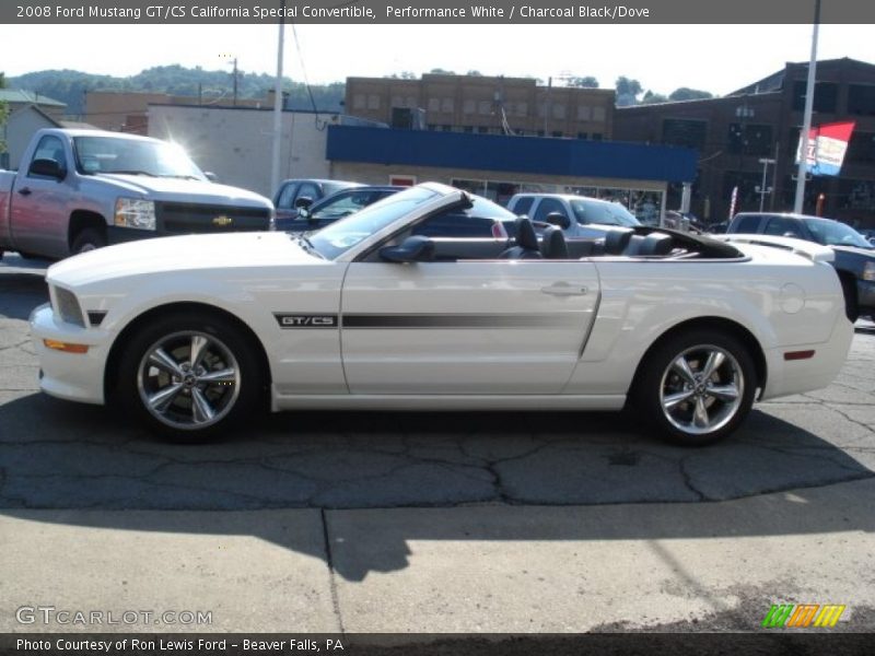 Performance White / Charcoal Black/Dove 2008 Ford Mustang GT/CS California Special Convertible