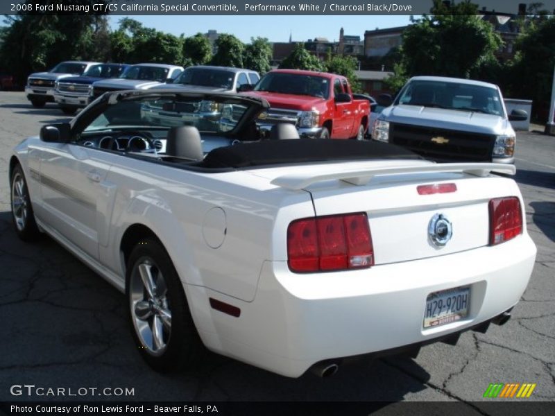 Performance White / Charcoal Black/Dove 2008 Ford Mustang GT/CS California Special Convertible