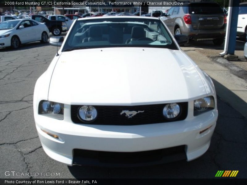 Performance White / Charcoal Black/Dove 2008 Ford Mustang GT/CS California Special Convertible