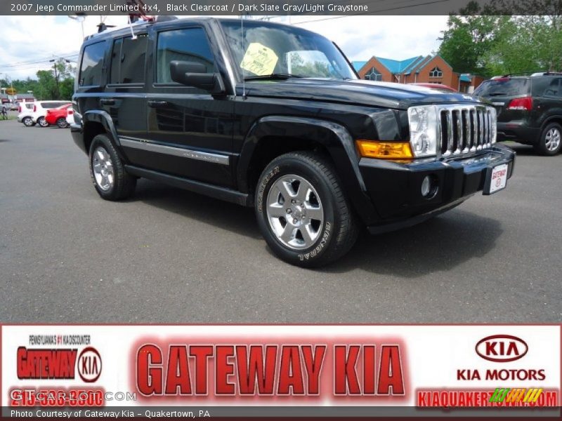 Black Clearcoat / Dark Slate Gray/Light Graystone 2007 Jeep Commander Limited 4x4