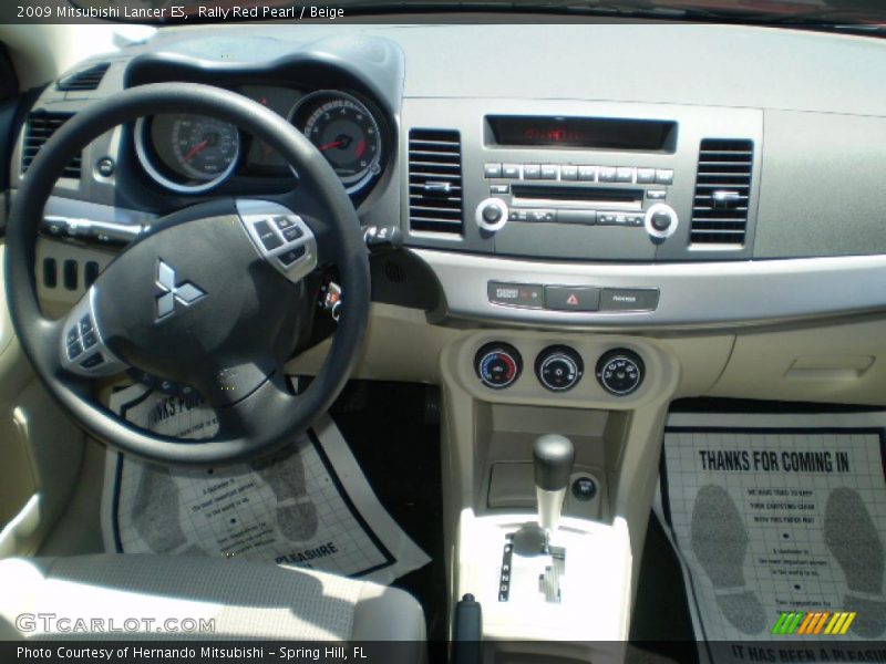 Rally Red Pearl / Beige 2009 Mitsubishi Lancer ES